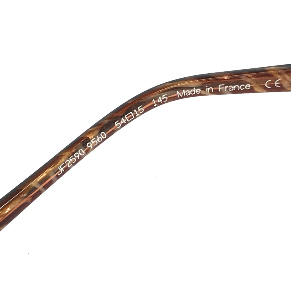 J.F. Rey Eyeglasses Frames JF2590 9560 Matte Brown Orange Half Rim 54-15-145